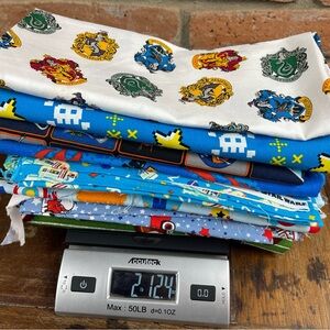 2 Pounds Boy Themed Fabric Star Wars Trucks Harry Potter Sports DIY
